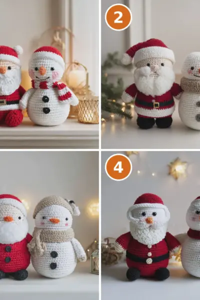 Adorable Crochet Santa and Snowman Patterns for Your Holiday Decor